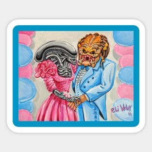 Alien & Predator Prom Sticker